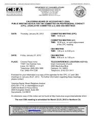 Agenda Item I. - Department of Consumer Affairs - State of California