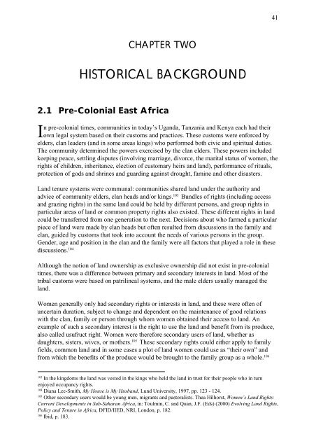 historical background - UN-HABITAT - United Nations Human ...