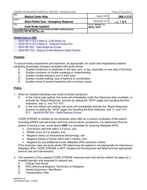 Md Order Yes No Nursing Pathways Kaiser Permanente