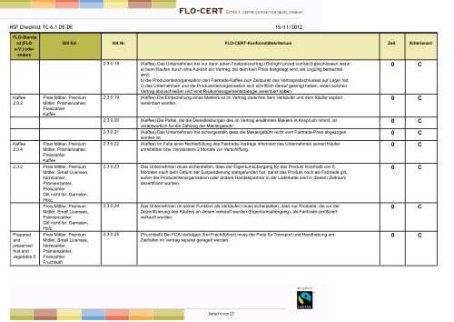 15/11/2012 NSF Checklist TC 6.1 DE-DE FLO-CERT GmbH ...