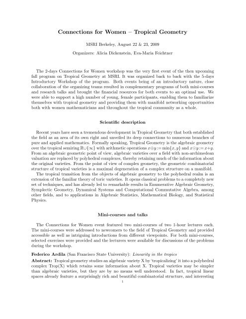 3. Postdoctoral Program - MSRI