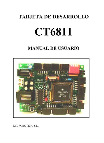 Manual de usuario de la tarjeta CT6811 - Iearobotics