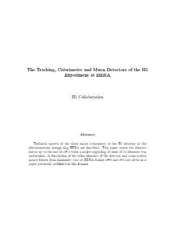 The Tracking, Calorimeter and Muon Detectors of ... - McGill Physics
