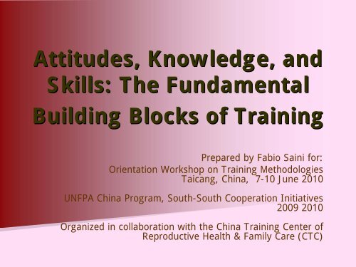 Attitudes, Knowledge, and Skills: The Fundamental Building Blocks ...