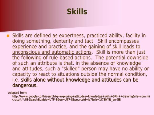 Attitudes, Knowledge, and Skills: The Fundamental Building Blocks ...