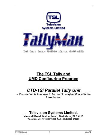 CTD-1Si Parallel Tally Unit - TSL