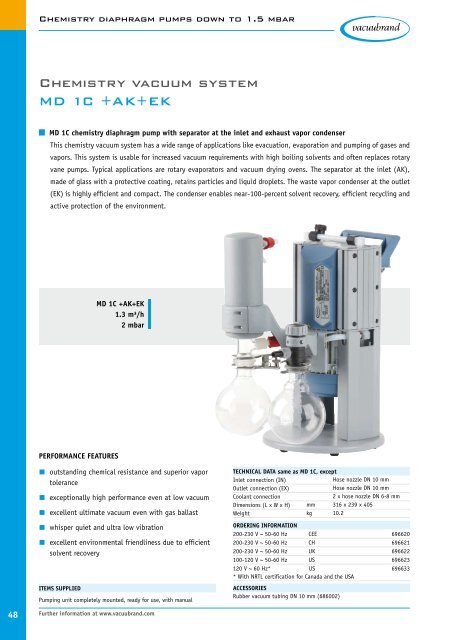 Catalog 2010 Technology for Vacuum Systems - Chiron