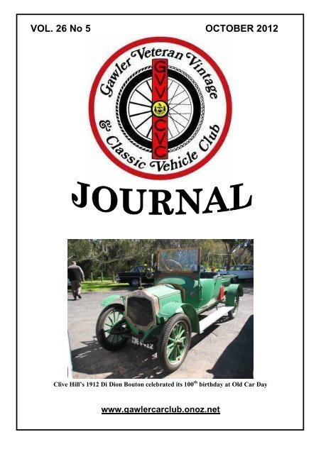 12 Oct GVVCVC - Gawler Veteran Vintage & Classic