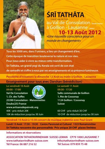 affiche sri tathata en suisse