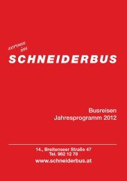 Schneiderbus Programm 2012 - SCHNEIDERBUS GmbH