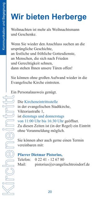 Stadtkirche Troisdorf 2.0 Veranstaltungen August - Evangelischer ...