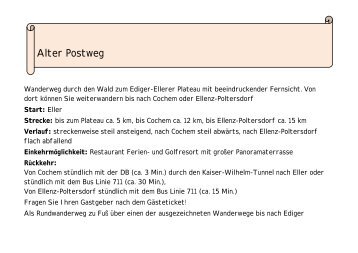 Alter Postweg - Ediger-Eller