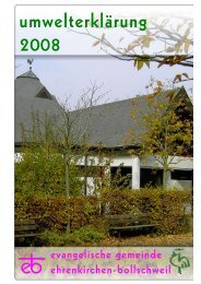 Umwelterklärung 2008 - Evangelische Landeskirche in Baden