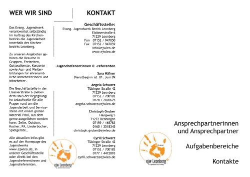 KONTAKT WER WIR SIND Ansprechpartnerinnen und ...