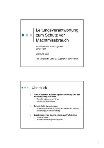 Leitungsverantwortung zum Schutz vor Machtmissbrauch