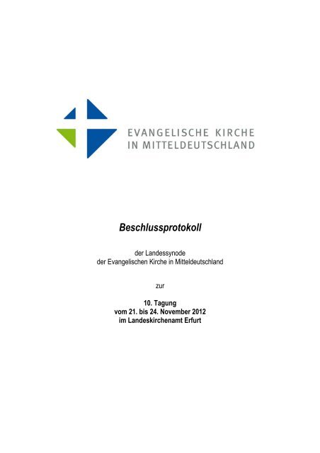 Beschlussprotokoll - Evangelische Kirche in Mitteldeutschland