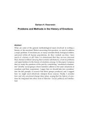 Problems and Methods in the History of Emotions - Passions In Context