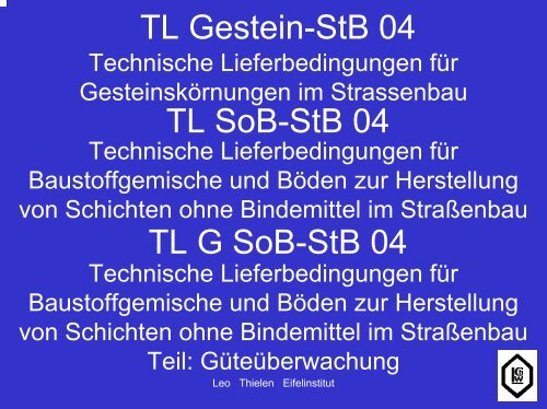 gemisch Durchgang in M.-% durch das Sieb (mm) - Eifelinstitut W ...