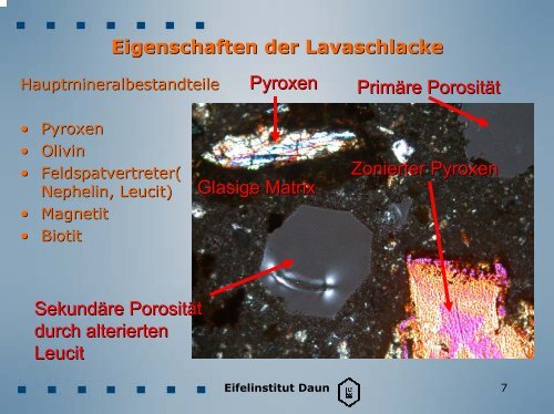 Bodenmechanische Eigenschaften von Lava - Eifelinstitut W. Lappe