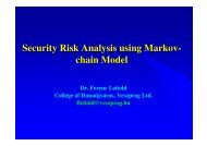 Security Risk Analysis using Markov- chain Model - Eicar