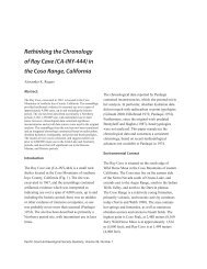 Rethinking the Chronology of Ray Cave - Pacific Coast ...