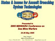 2005 MINWARA Conference on Sea Mine Warfare