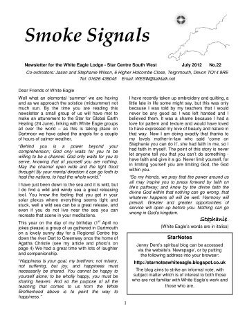 Smoke Signals - The White Eagle Lodge