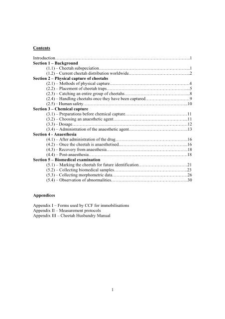 cheetah capture and immobilisation handbook - Cat Specialist Group