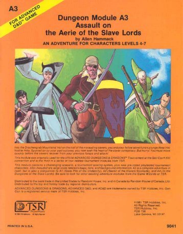 Assault on the Aerie of the Slave Lords - Free