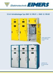 12 kV-Schaltanlage Typ EMS 12.190.01 // EMS 12.190.02