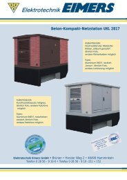 Beton-Kompakt-Netzstation UKL 2817 - Elektrotechnik Eimers GmbH