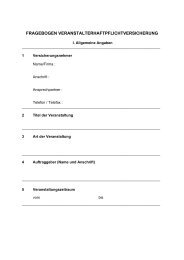 Veranstalterhaftpflicht-Fragebogen - Schmidt & Schmidt