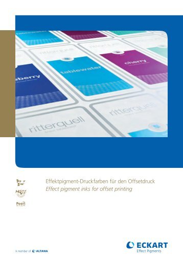 Effektpigment-Druckfarben für den Offsetdruck Effect ... - Eckart