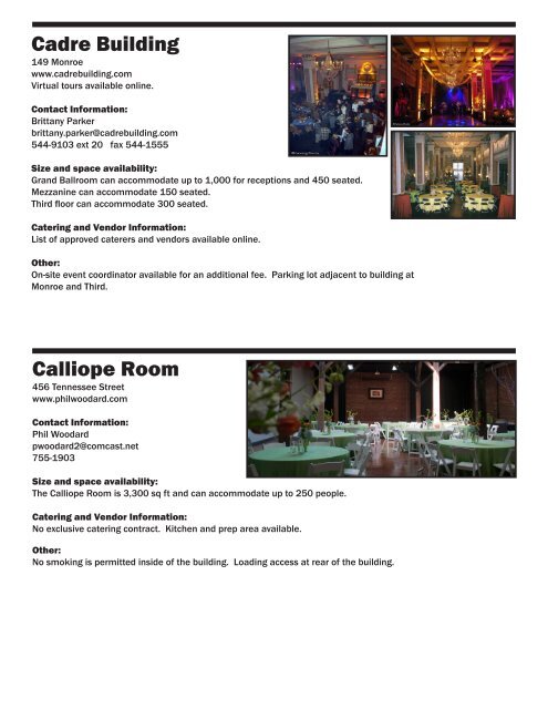 Event Space Guide Downtown Memphis