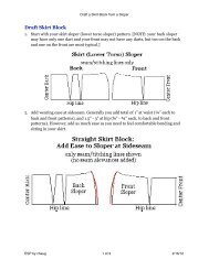 Draft a skirt block from the skirt sloper