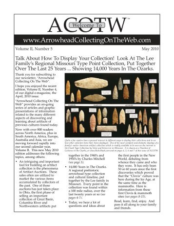 14000 Years in the Ozarks - Arrowhead Collecting On The Web