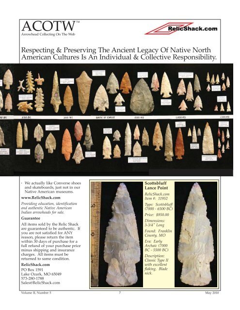 14000 Years in the Ozarks - Arrowhead Collecting On The Web