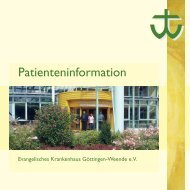 Patienteninformation - Evangelisches Krankenhaus Weende