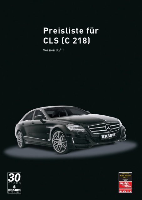 Preisliste für CLS (C 218)