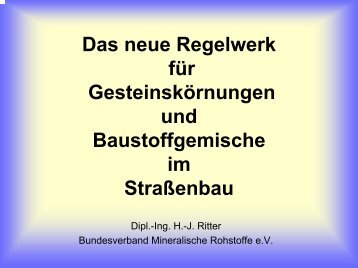 Das neue Regelwerk für Gesteinskörnungen - Eifelinstitut W. Lappe