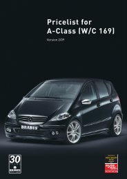 Pricelist for A-Class (W/C 169) - EC exclusive carparts