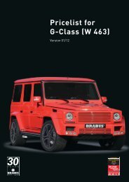 Pricelist for G-Class (W 463) - EC exclusive carparts