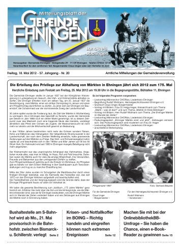 Mitteilungsblatt vom 17.05.2012 - Ehningen