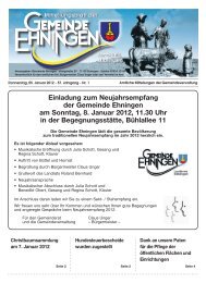 Mitteilungsblatt vom 05.01.2012 - Ehningen