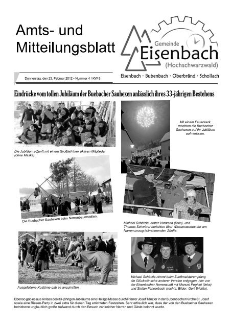 Redaktioneller Teil - Gemeinde Eisenbach