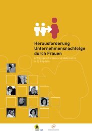 Herausforderung Unternehmensnachfolge durch Frauen