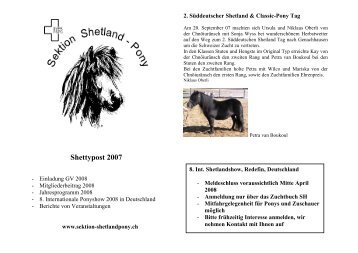 Shettypost 2007 - Sektion Shetlandpony