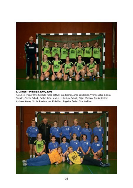 Festschrift Handball Damen - TB Assenheim