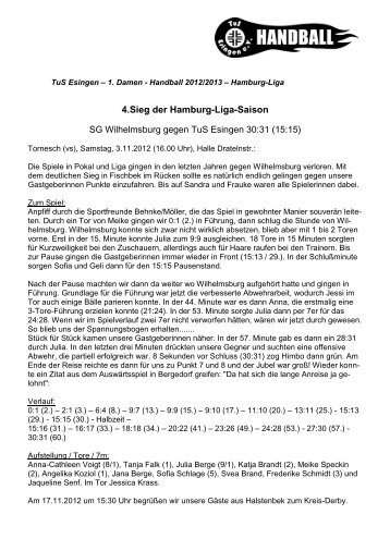 Spiel gegen Wilhelmsburg - TuS Esingen e.V.