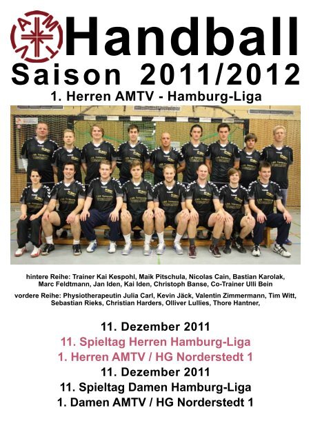 1 Damen Tabelle Spieltag 1 Damen Hamburg Amtv Hamburg